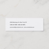 スリム白黒レッドストライプシック名刺 スキニー名刺 (裏面)