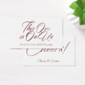 スリム、はっきりしたバラエレガント金ゴールドスクリプトドリンクチケット (デスク)