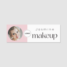 スリム ブラッシュピンク ビューティー プロフェッショナル MUA QR 名札