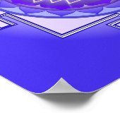 スリヤントラマンダラパープルアンドブループリント ポスター (角)