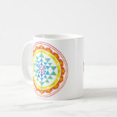 スリヤントラ神秘的な神聖な幾何学シンボル コーヒーマグカップ (正面左)