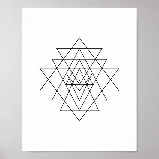 スリヤントラ聖幾何学ウォールアートポスター ポスター (正面)