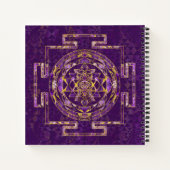 スリヤントラ/スリチャクラアメジストと金ゴールド ノートブック (裏面)