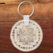 スリヤントラ/スリチャクラパステル金ゴールド キーホルダー (正面)