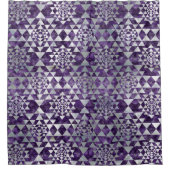 スリヤントラ/スリチャクラパターン-パールアメジスト シャワーカーテン (正面)