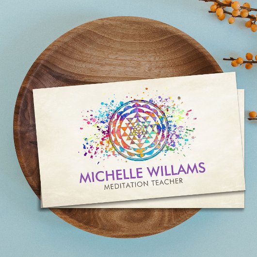 スリヤントラ/スリチャクラ水彩画 名刺