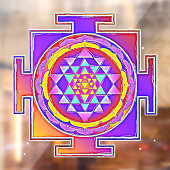 スリヤントラ – ヒンズー教シンボルデザイン1 ウィンドウサイン (シート2)