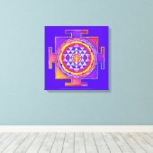 スリヤントラ – ヒンズー教シンボルデザイン1 キャンバスプリント (インサイチュ (ウッドフロア))