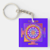 スリヤントラ – ヒンズー教シンボルデザイン1 キーホルダー (正面)