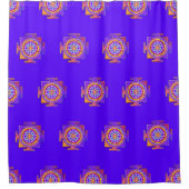 スリヤントラ – ヒンズー教シンボルデザイン1 シャワーカーテン (正面)