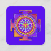 スリヤントラ – ヒンズー教シンボルデザイン1 スクエア名刺 (正面)
