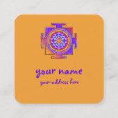 スリヤントラ – ヒンズー教シンボルデザイン1 スクエア名刺 (裏面)