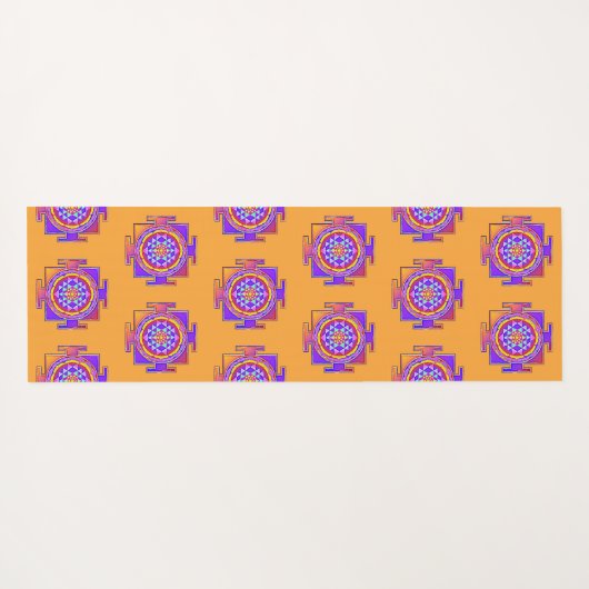 スリヤントラ – ヒンズー教シンボルデザイン1 ヨガマット (裏面(横))