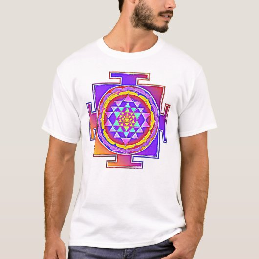 スリヤントラ – ヒンズー教シンボルデザイン1 Tシャツ (正面)