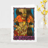 スリラクシュミグリーティングカード カード (黄色い花)