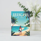 スリランカのアハンガマビーチ ポストカード (スタンド正面)