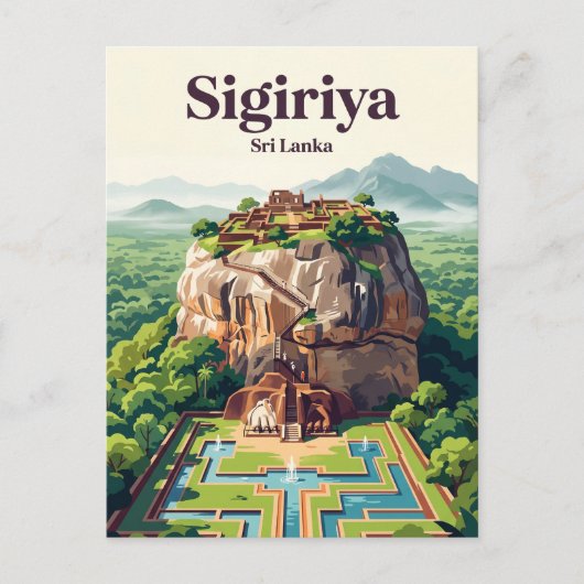 スリランカのシギリヤ古都 ポストカード (正面)