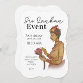 スリランカのシギリ絵画 招待状 (正面/裏面)