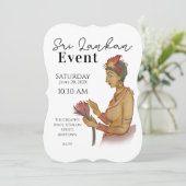 スリランカのシギリ絵画 招待状 (スタンド正面)