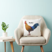 スリランカのジャングルフォール鳥の漫画イラストレーション クッション (椅子)