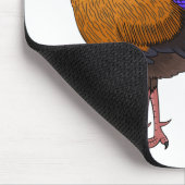 スリランカのジャングルフォール鳥の漫画イラストレーション マウスパッド (コーナー)