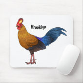 スリランカのジャングルフォール鳥の漫画イラストレーション マウスパッド (マウス)