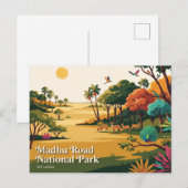 スリランカのマドゥロード国立公園 ポストカード (正面/裏面)