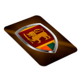 スリランカのメタリックエンブレム マグネット (右側)