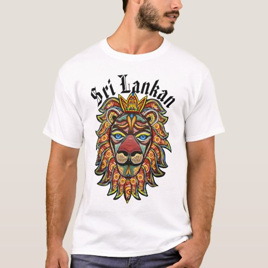 スリランカのライオンのシンボル Tシャツ (正面)