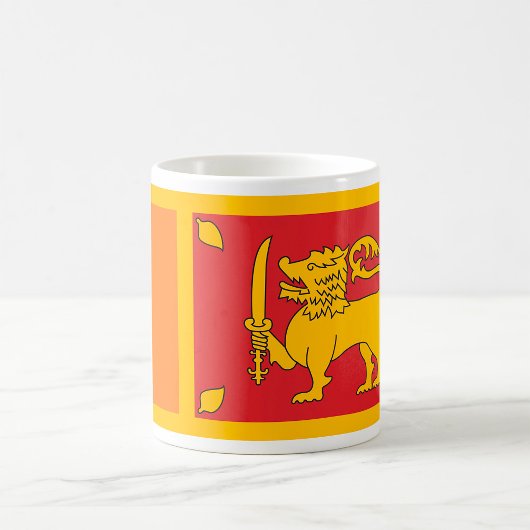 スリランカの国旗ライオンシンボル コーヒーマグカップ