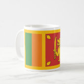 スリランカの国旗ライオンシンボル コーヒーマグカップ (正面左)