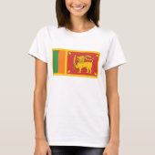スリランカの国旗ライオンシンボル Tシャツ (正面)