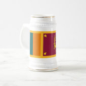 スリランカの国旗 ビールジョッキ (正面左)