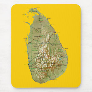 スリランカの地図のマウスパッド マウスパッド