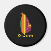スリランカの地図誇りを持ったスリランカのアジアギフト マグネット (正面)