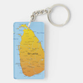 スリランカの地図 キーホルダー (裏面)