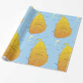 スリランカの地図 ラッピングペーパー (アンロールド)