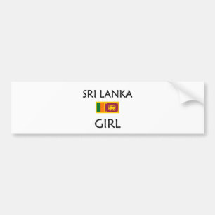 スリランカの女の子 バンパーステッカー
