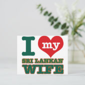 スリランカの妻デザイン ポストカード (スタンド正面)