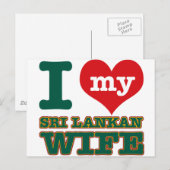 スリランカの妻デザイン ポストカード (正面/裏面)