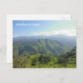 スリランカの山々の美しい風景 ポストカード (正面/裏面)