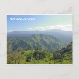 スリランカの山々の美しい風景 ポストカード