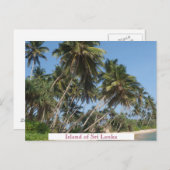 スリランカの島ビンテージ旅行観光客追加 ポストカード (正面/裏面)