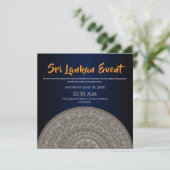 スリランカの招待状デザイン セーブザデート (スタンド正面)