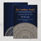 スリランカの招待状デザイン 招待状 (正面/裏面)