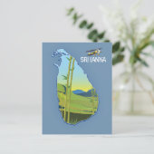 スリランカの旅行地図 シーズンポストカード (スタンド正面)