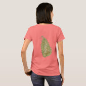 スリランカの旗と地図のTシャツ Tシャツ (裏面フル)