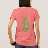 スリランカの旗と地図のTシャツ Tシャツ (裏面)