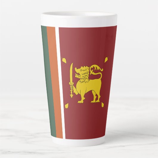 スリランカの旗 カフェラテマグ (正面)