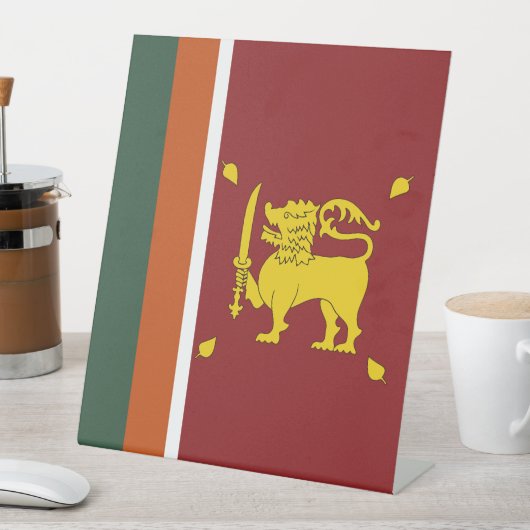 スリランカの旗 台座サイン (インサイチュ)